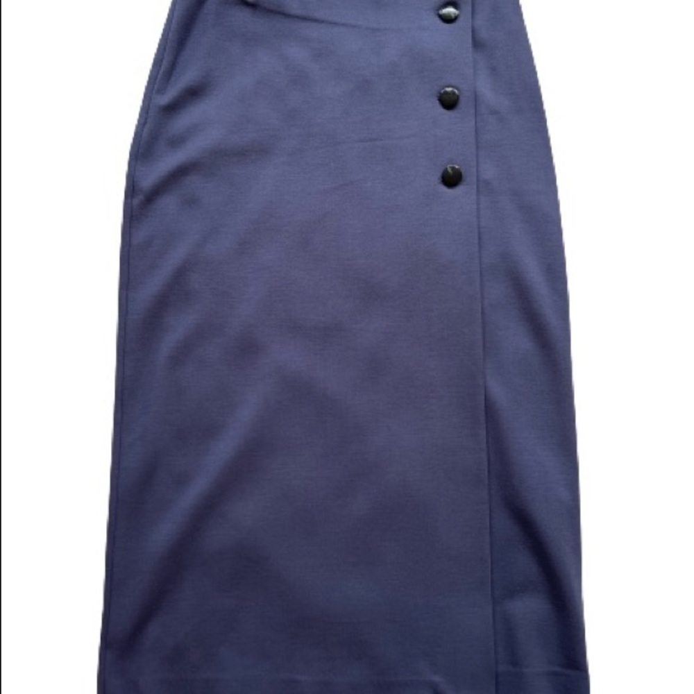 Babaton buttoned up wrap skirt